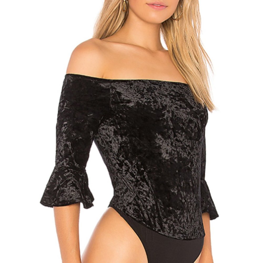 Velvet Off The Shoulder Bodysuit